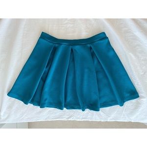 Streetwear Society Teal Pleated Mini Skirt
